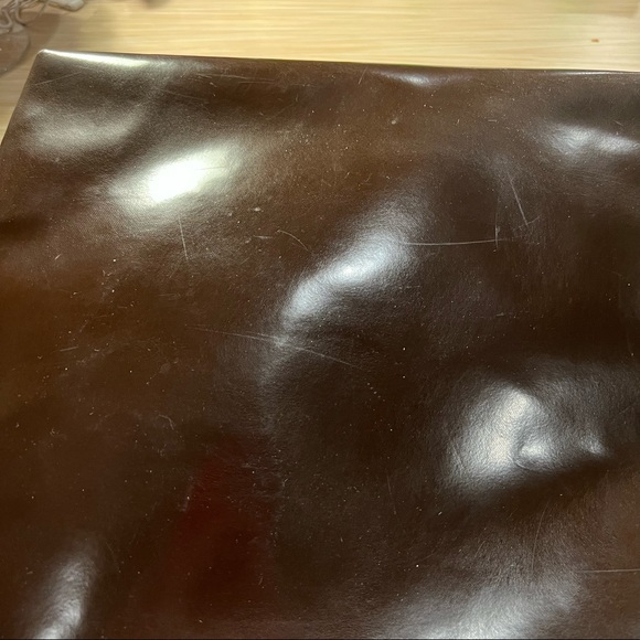 Brown leather tote. - Picture 5 of 8